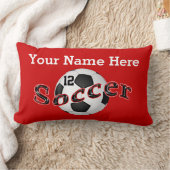 Coussin Rectangle Le football personnalisé repose VOTRE NOM et (Couverture)