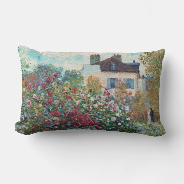 Coussin Rectangle Le jardin de Monet à Argenteuil (Recto)