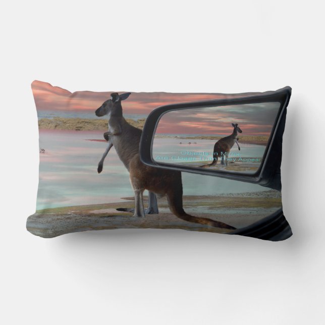 Coussin Rectangle Le Kangaroo Seaside Retrouve Illusion Art. (Recto)