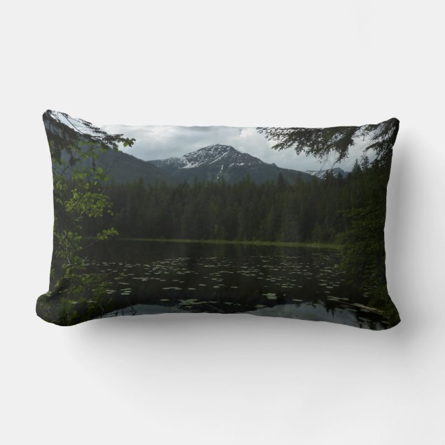 Coussin Rectangle Le lac Johns II au parc national de Glacier (Recto)