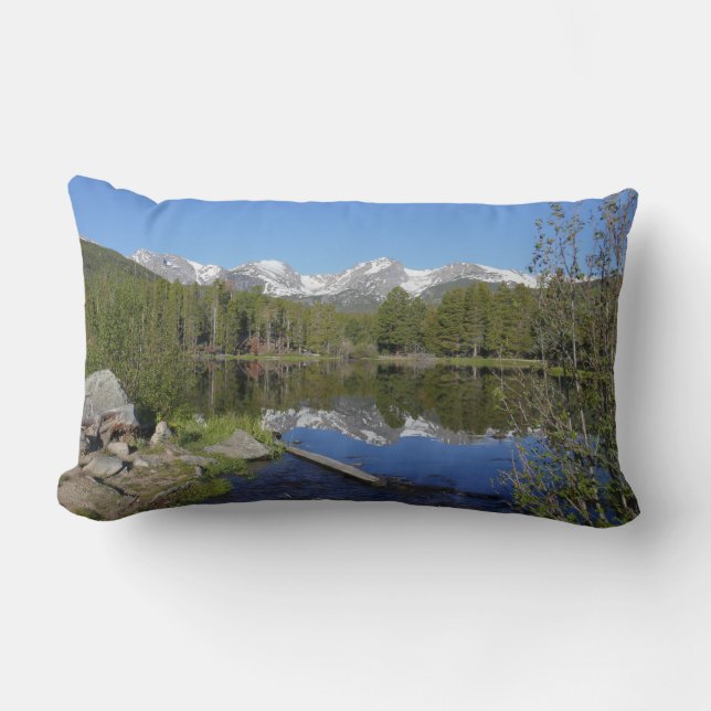 Coussin Rectangle Le lac Sprague II du parc national Rocky Mountain (Recto)