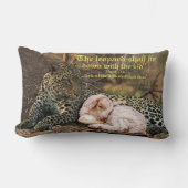 Coussin Rectangle Le léopard s'allongera avec l'agneau Isaïe 11 (Recto)