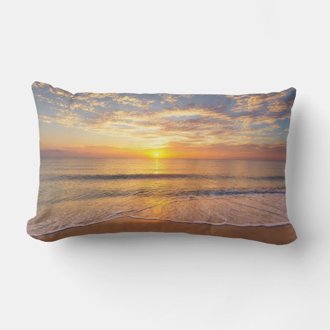 Coussin Rectangle Le matin Sun au bord de la mer (Recto)