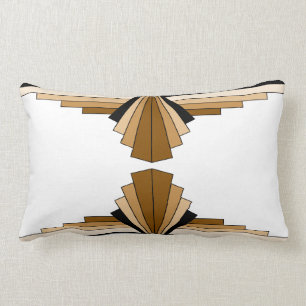 Coussin Rectangle Le motif d'art déco se bronze dedans