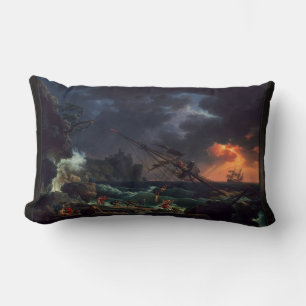 Coussin Rectangle Le naufrage par Claude Joseph Vernet