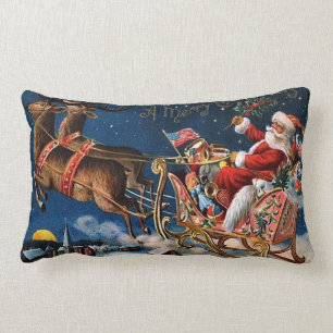 Coussin Rectangle Le père noël vient à la ville