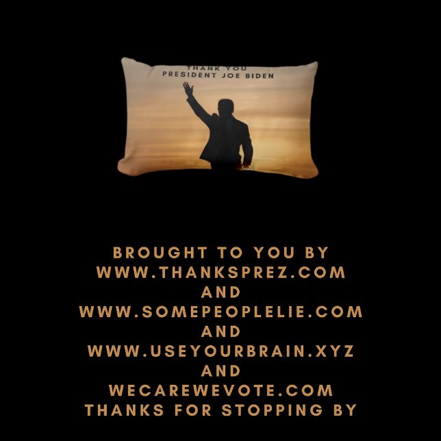 Coussin Rectangle Le président Merci Joe Biden (Créateur téléchargé)