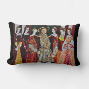 Coussin Rectangle Le roi Henri Le Huitième et ses six femmes