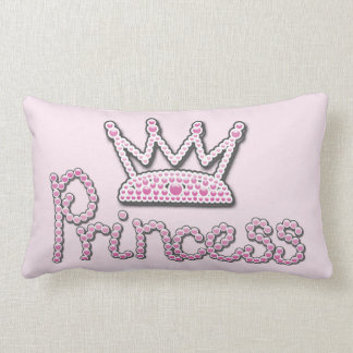 Coussin Rectangle Le rose mignon imprimé perle princesse Crown