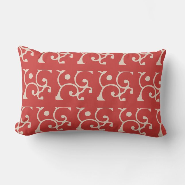 Coussin Rectangle Le rouge et la crème sont devenus sauvages (Recto)