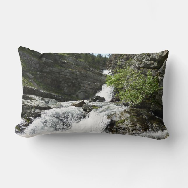 Coussin Rectangle Le ruisseau Aster dans le parc national Glacier (Recto)