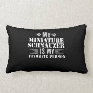 Coussin Rectangle Le Schnauzer miniature est mon favori
