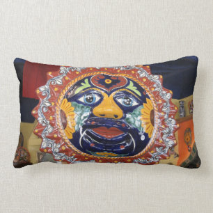 Coussin Rectangle Le soleil de style de Talavera de Mexicain
