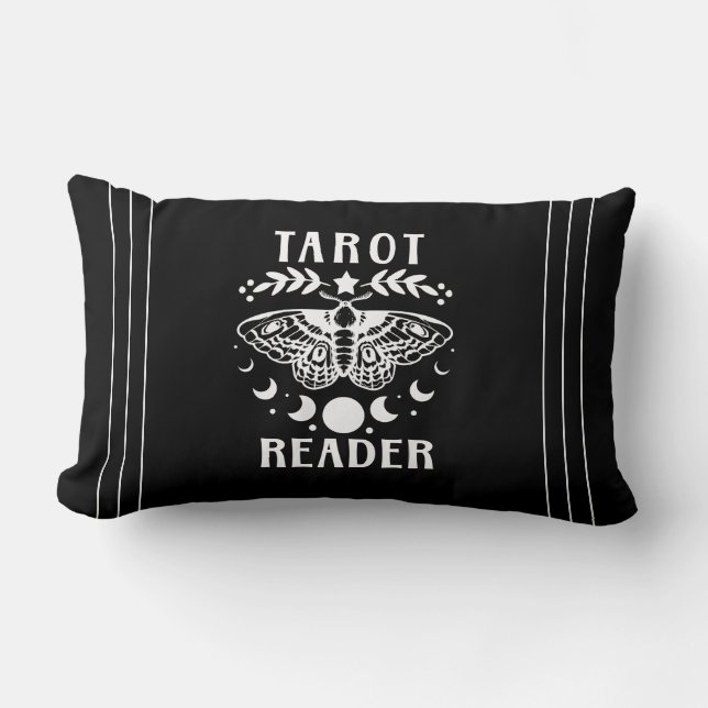 Coussin Rectangle Lecteur de Tarot Phase Lunaire Galaxie Étoiles Cou (Recto)