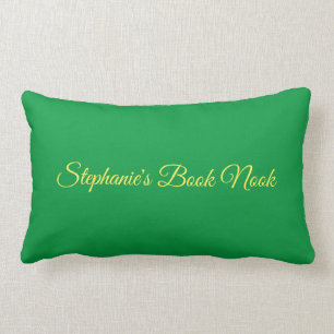 Coussin Rectangle Lecture coussin, élégante et jolie, verte et jaune