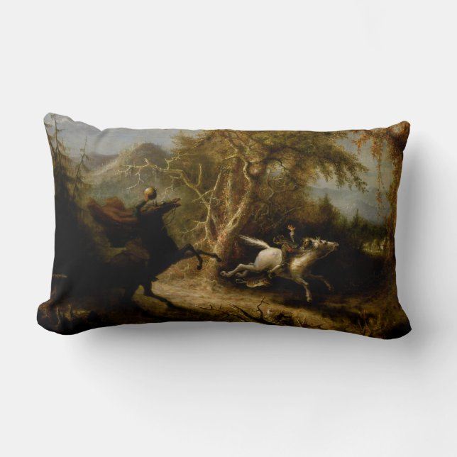 Coussin Rectangle Légende du cavalier sans tête fantôme d'Halloween (Recto)