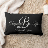 Coussin Rectangle L'Élégant Noir Monographié Heureusement (Couverture)