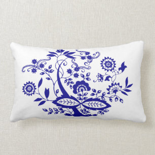 Coussin Rectangle L'élément bleu de style d'oignon personnalisent