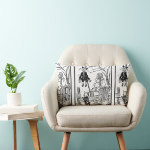 Coussin Rectangle L'ensorceleuse vintage d'Oz, Dorothy Toto rencontr