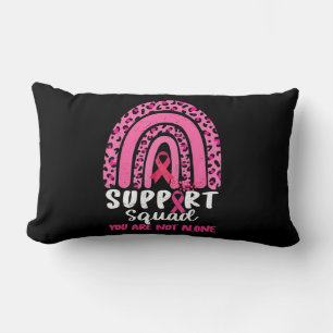 Coussin Rectangle Leopard rose arc-en-ciel Soutien Squad Cancer du s
