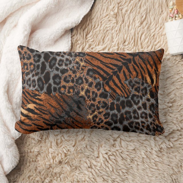 Coussin Rectangle Leopard tiger skin trendy (Couverture)
