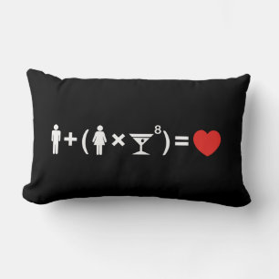 Coussin Rectangle L'équation d'amour pour les femmes
