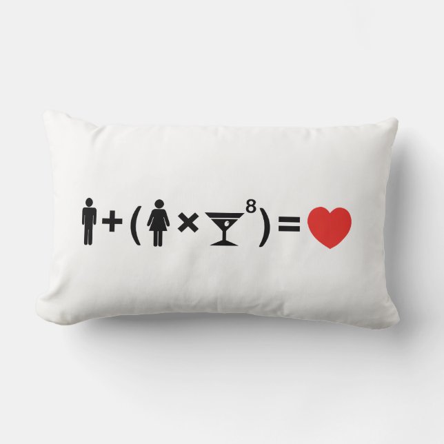 Coussin Rectangle L'équation de l'amour pour les femmes (Recto)