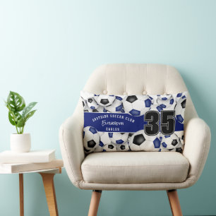 Coussin Rectangle L'équipe bleue noire couleurs cadeaux beaucoup de
