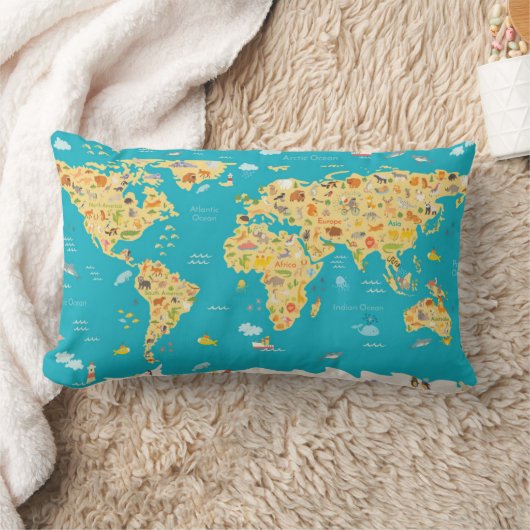 Coussin Rectangle Les animaux du monde (Couverture)