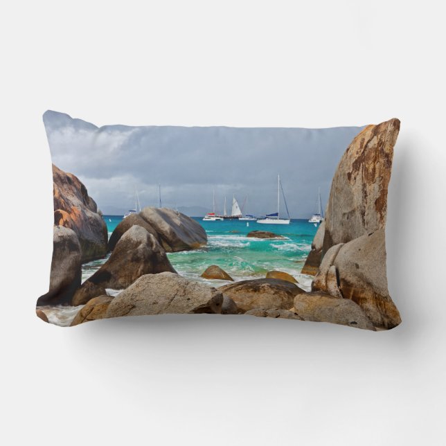 Coussin Rectangle Les Bains, Virgin Gorda, îles Vierges britanniques (Recto)