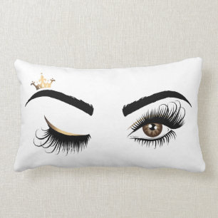 Coussin Rectangle Les belles longues mèches clignent de l'oeil