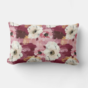 Coussin Rectangle Les charmants Camellias Abstraits