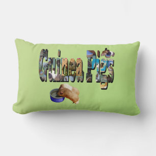 Coussin Rectangle Les Cochons De Guinée Est Le Mot, Lumbar Cushion