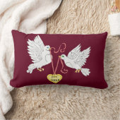 Coussin Rectangle Les colombes de l'amour personnalisent Lumbar Cous (Couverture)