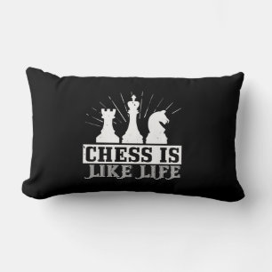 Coussin Rectangle Les échecs, c'est comme la vie