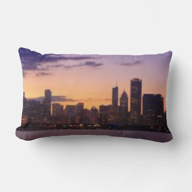 Coussin Rectangle Les ensembles du soleil au-dessus de l'horizon de (Recto)
