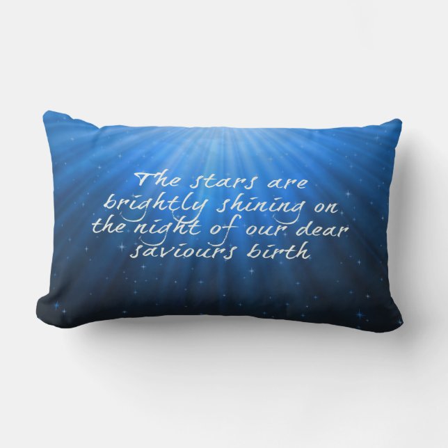Coussin Rectangle Les étoiles brillent fort sur la naissance de notr (Recto)
