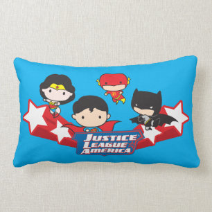 Coussin Rectangle Les étoiles de la Chibi Justice League of America