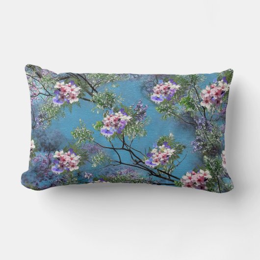 Coussin Rectangle Les fleurs du printemps de Jacaranda répètent les  (Recto)