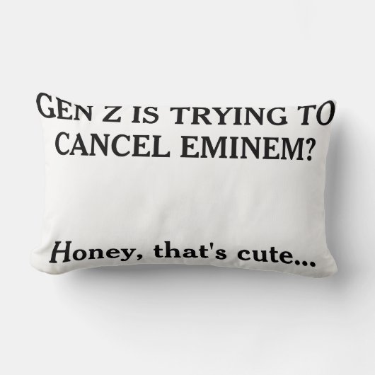 Coussin Rectangle "Les Gen Z essaient d'annuler Eminem?" (Recto)