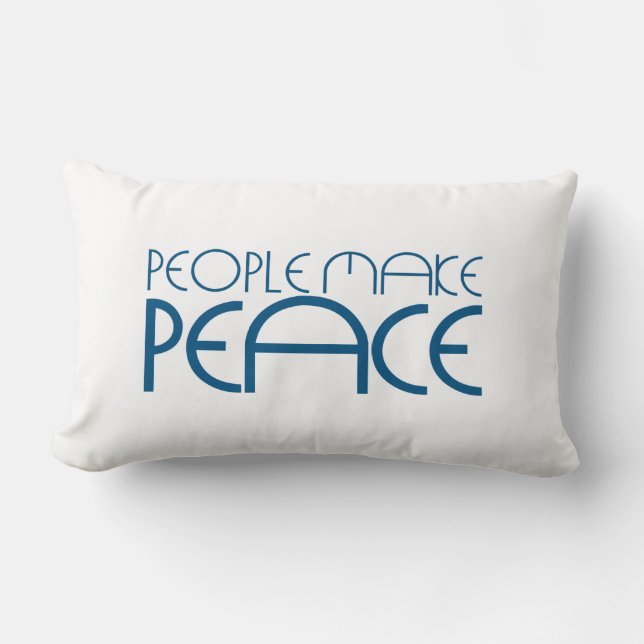 Coussin Rectangle Les gens font la paix (Recto)
