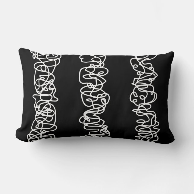 Coussin Rectangle Les LIGNES PAS DROITES BLANCHES CONÇOIVENT le (Recto)