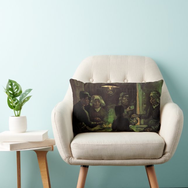 Coussin Rectangle Les Mangeurs de pommes de terre de Vincent van Gog (Chaise)