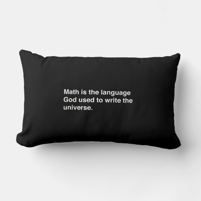 Coussin Rectangle Les maths sont langue de dieux (Recto)