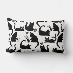 Coussin Rectangle Les mauvais chats frappent des trucs sur