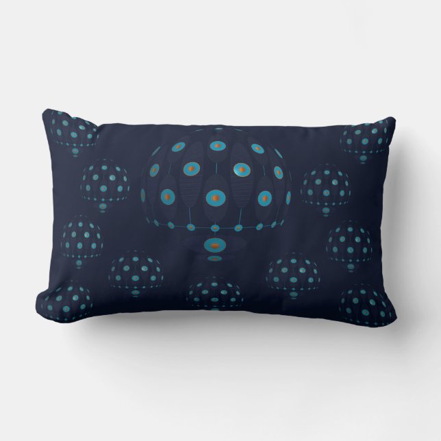 Coussin Rectangle Les méduses dans le bleu profond (Recto)