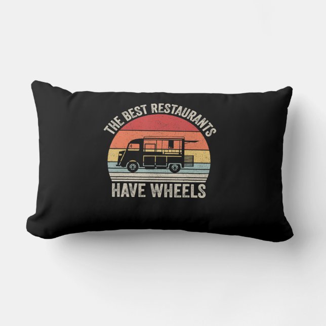 Coussin Rectangle Les meilleurs restaurants ont des roues | nourritu (Recto)