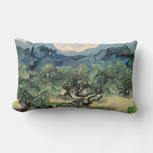 Coussin Rectangle Les Oliviers, 1889, de Vincent van Gogh (Recto)