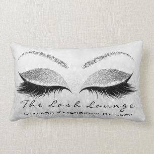 Coussin Rectangle Les parties scintillantes de gris argenté