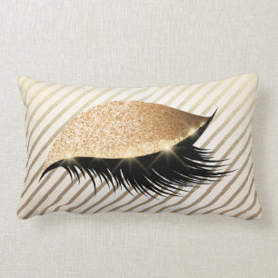 Coussin Rectangle Les parties scintillantes d'or de mèches de